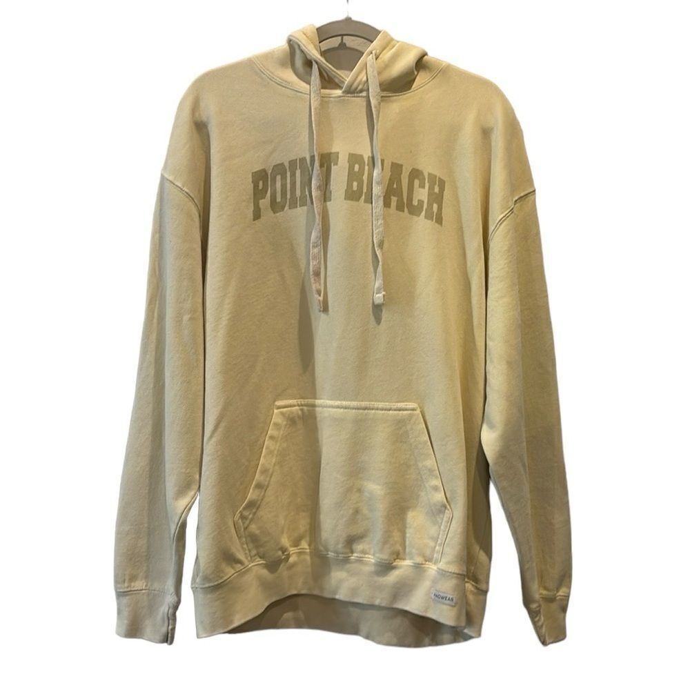 Ragwear Point Beach Yellow Kangaroo Pocket Pullover Sweatshirt Large​​​​​​